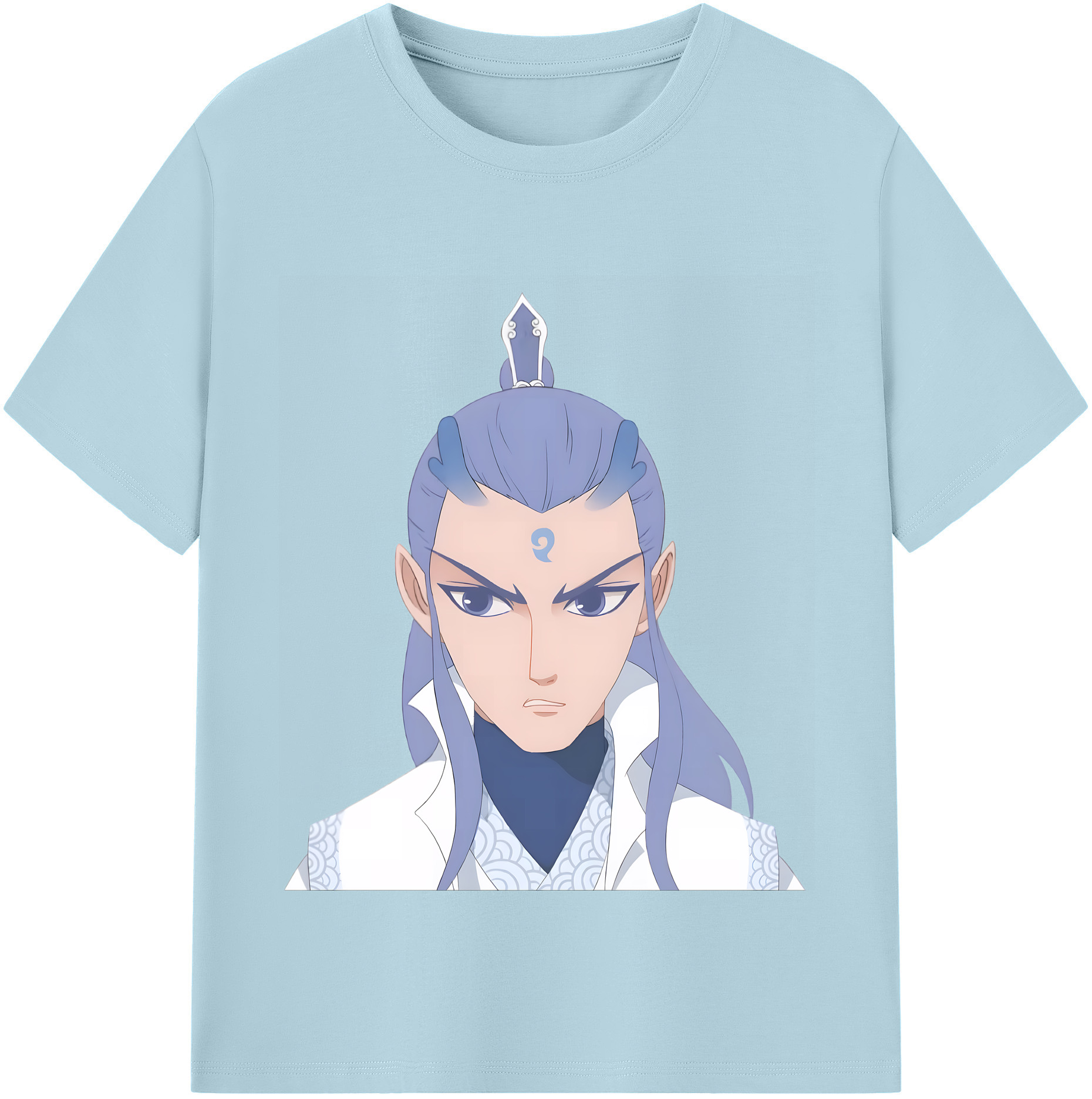 （画像用） Ne Zha 2 ナタ 魔童の大暴れ 綿100％半袖Tシャツ（フロントプリント）